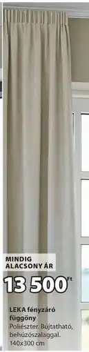 JYSK LEKA fényzáró függöny ajánlat