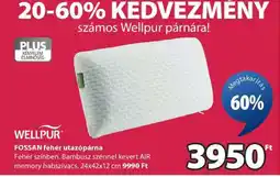 JYSK WELLPUR FOSSAN fehér utazópárna ajánlat