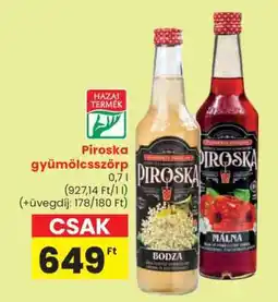 Spar Piroska Gyümölcsszörp ajánlat