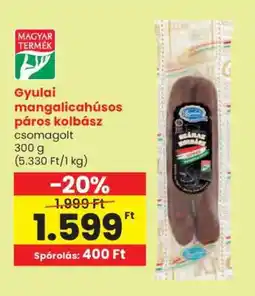 Spar Gyulai mangalicahúsos páros kolbász ajánlat