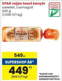 Spar SPAR vajas toast kenyér ajánlat