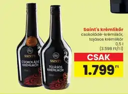 Spar Saint's krémlikőr ajánlat
