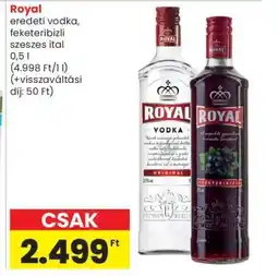 Spar Royal vodka, feketeribizli szeszes ital ajánlat