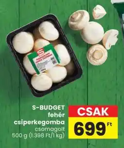 Spar S-BUDGET fehér csiperkegomba ajánlat