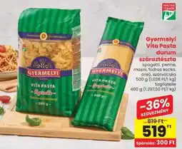 Spar Gyermelyi Vita Pasta durum száraztészta ajánlat