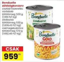 Spar Bonduelle zöldségkonzerv ajánlat