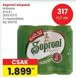 Spar Soproni sörpack ajánlat