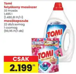 Spar Tomi folyékony mosószer és mosókapszula ajánlat