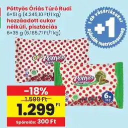 Spar Pöttyös Óriás Túró Rudi ajánlat