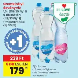 Spar SZENTKIRÁLYI Ásványvíz ajánlat