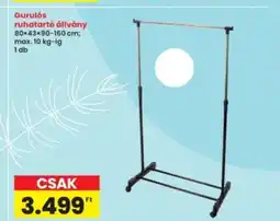Interspar Gurulós ruhatartó állvány ajánlat