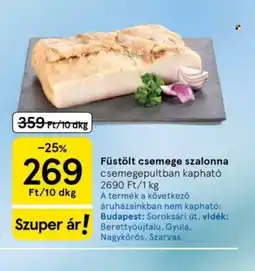 Tesco Füstölt csemege szalonna ajánlat