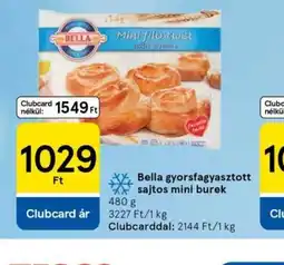 Tesco Bella gyorsfagyasztott sajtos mini burek ajánlat