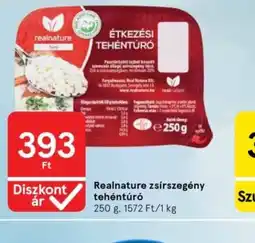 Tesco Realnature zsírszegény tehéntúr ajánlat