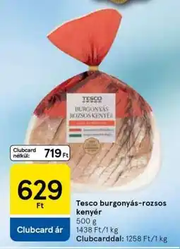 Tesco Tesco burgonyás-rozsos kenyér ajánlat