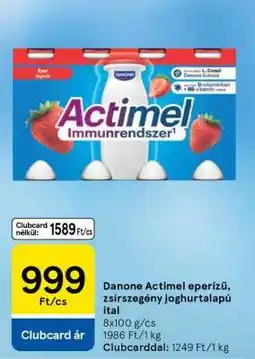 Tesco Danone Actimel eperízű, zsírszegény joghurtalapú ital ajánlat