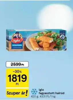 Tesco Iglo fagyasztott halrúd ajánlat