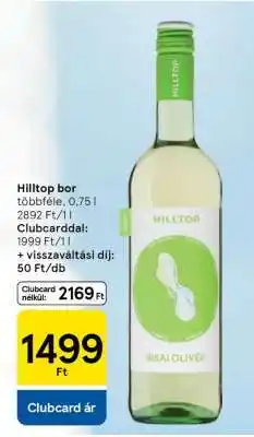 Tesco Hilltop bor ajánlat