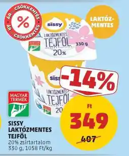 PENNY Sissy Laktózmentes Tejföl ajánlat