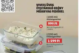 PENNY VIVESS üveg ételtároló edény műanyag fedővel (1000 ml) ajánlat