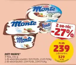 PENNY Zott Monte ajánlat