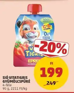 PENNY Sió Vitatigris gyümölcspüré ajánlat