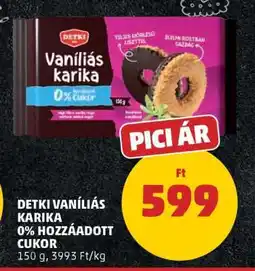 PENNY Detki Vaníliás Karika 0% hozzáadott cukor ajánlat