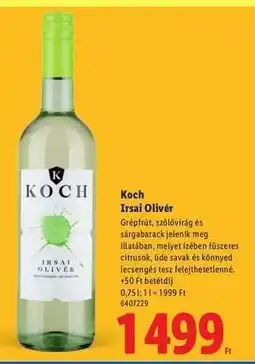 Lidl KOCH Irsai Olivér ajánlat