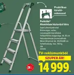 Lidl PARKSIDE Alumínium háztartási létra ajánlat
