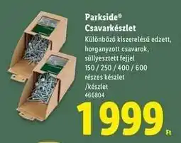 Lidl PARKSIDE Csavarkészlet ajánlat