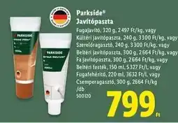 Lidl Parkside Javítópasta ajánlat