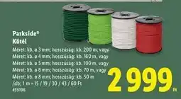 Lidl Parkside Kötél ajánlat