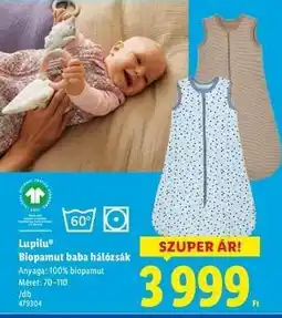 Lidl Lupilu Biopamut baba hálózsák ajánlat