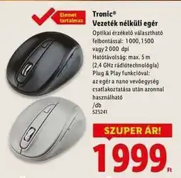 Lidl TRONIC Vezeték nélküli egér ajánlat