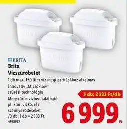 Lidl BRITA Vízszűrőbetét ajánlat