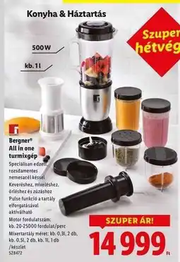 Lidl Bergner All in one turmixgép ajánlat