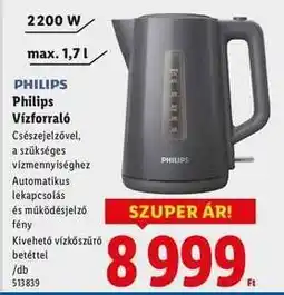 Lidl PHILIPS Vízforraló ajánlat