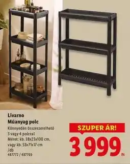 Lidl Livarno Műanyag polc ajánlat