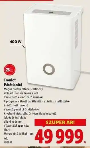 Tronic Párátlanító