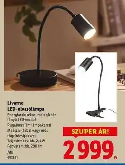 Lidl Livarno LED-olvasólámpa ajánlat