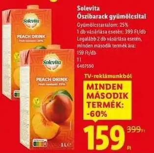 Solevita Őszibarack gyümölcsital
