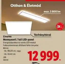 Lidl Livarno Mennyezeti / fali LED-panel ajánlat