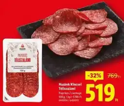 Lidl HAZÁNK KINCSEI Téliszalámi ajánlat