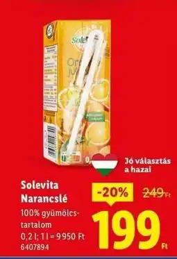 Lidl SOLEVITA Narancslé ajánlat