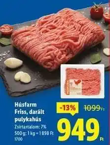Lidl HÚSFARM Friss, darált pulykahús ajánlat