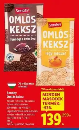 Lidl SONDEY Omlós keksz ajánlat