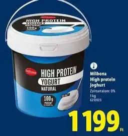 Lidl Milbona High protein joghurt ajánlat