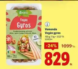 Lidl Vemondo Vegán gyros ajánlat