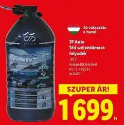 Lidl Jp Auto Téli szélvédőmosó folyadék ajánlat