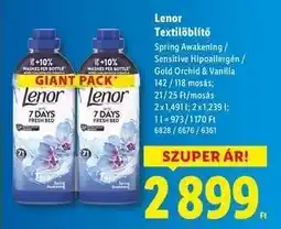 Lidl Lenor textilöblítő ajánlat